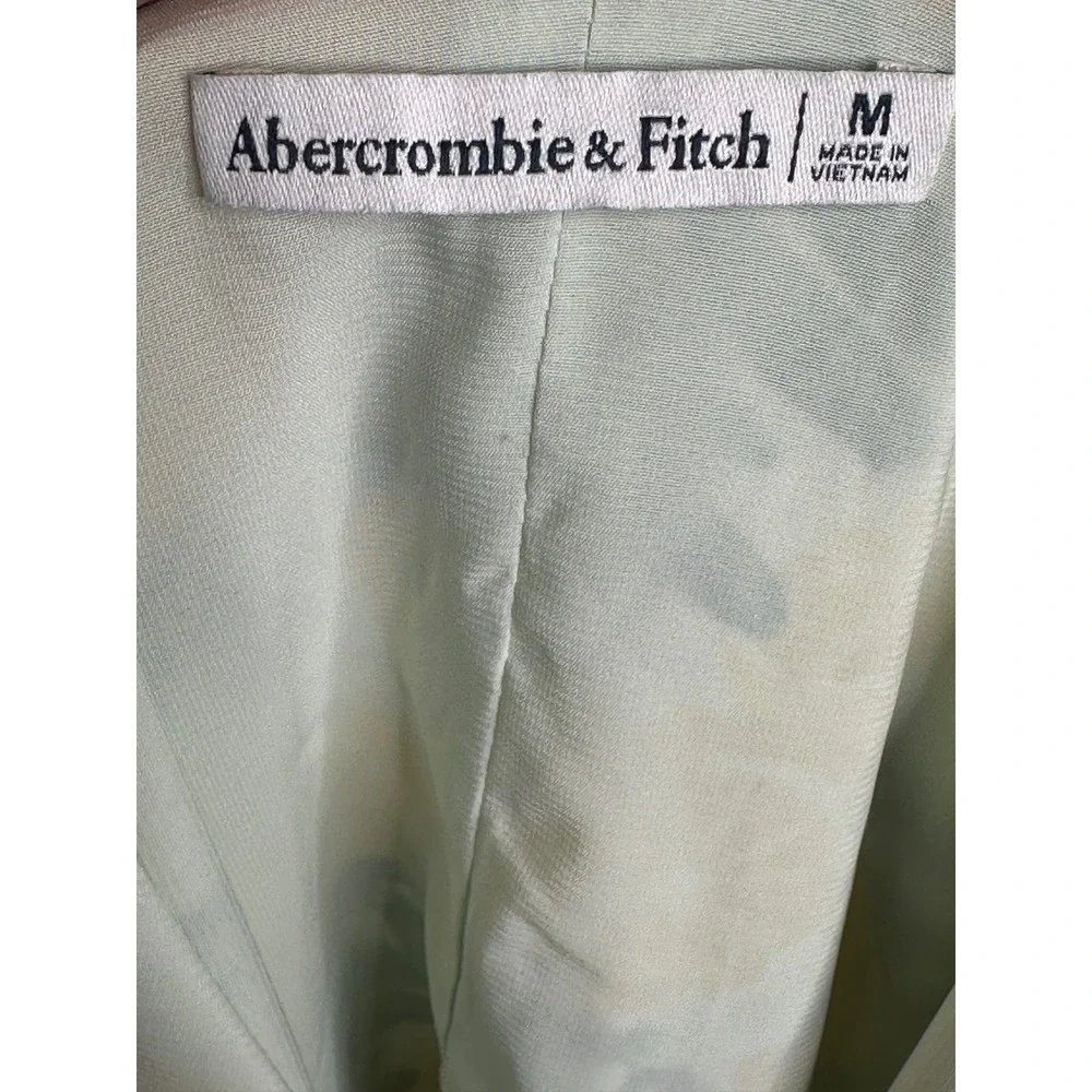 Abercrombie & Fitch Mini Dress Medium Green Lemon Shift Summer Vacation Spring